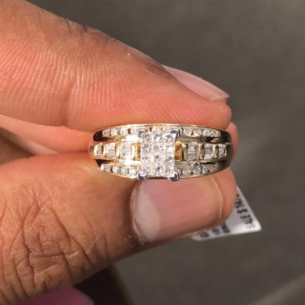 10k Diamond Bridal Wedding Engagement Ring 1/2CTW - Picture 7 of 7